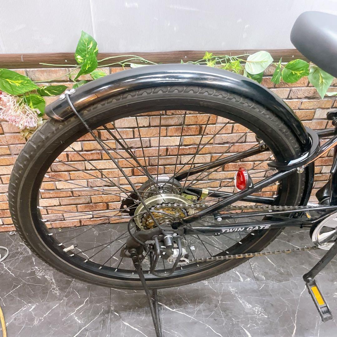 51】子供用自転車 子供車 TWIN GATE ブラック 26インチ