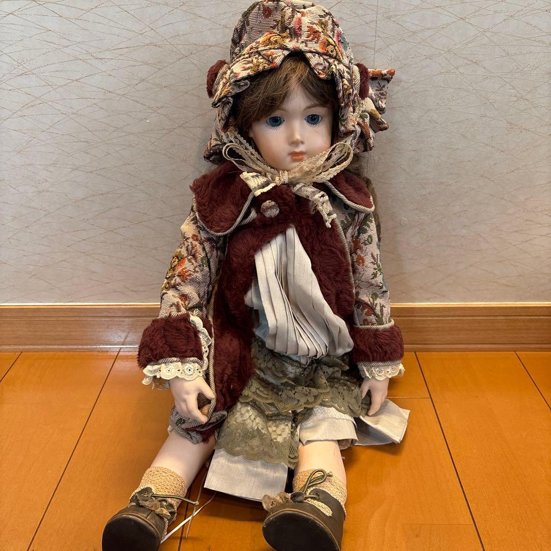 ビスクドール　アンティーク人形 Yahoo!オークション - A045 ビスクドール 古い アンティーク 人形 【現