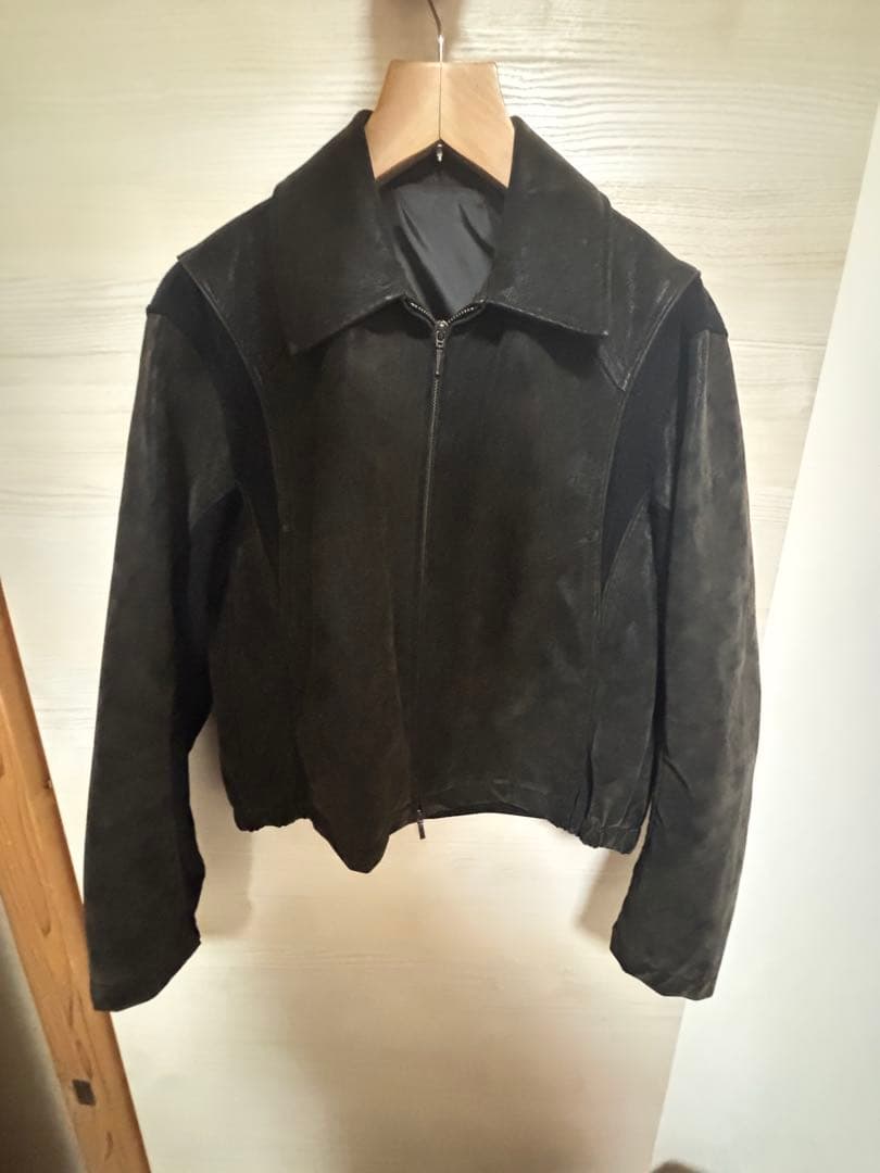 ジャケット・アウター COOR MIXED SUEDE PIPING JUMPER