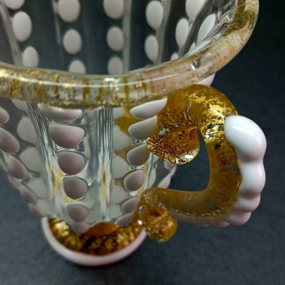 工芸】☆ 岩田久利 作 金彩 白玉 飾壺 ジョッキ グラス ☆ マグカップ