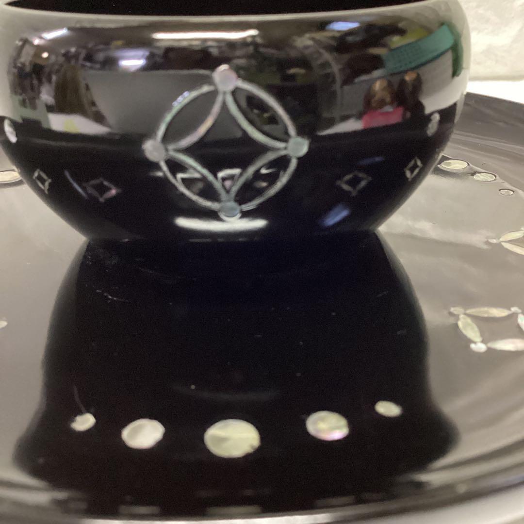 S1 螺鈿 漆塗り 天目台 茶道具