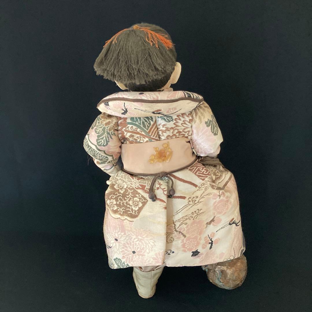 紙粘土に縮緬を貼った創作人形 ぬいぐるみ・人形・置物