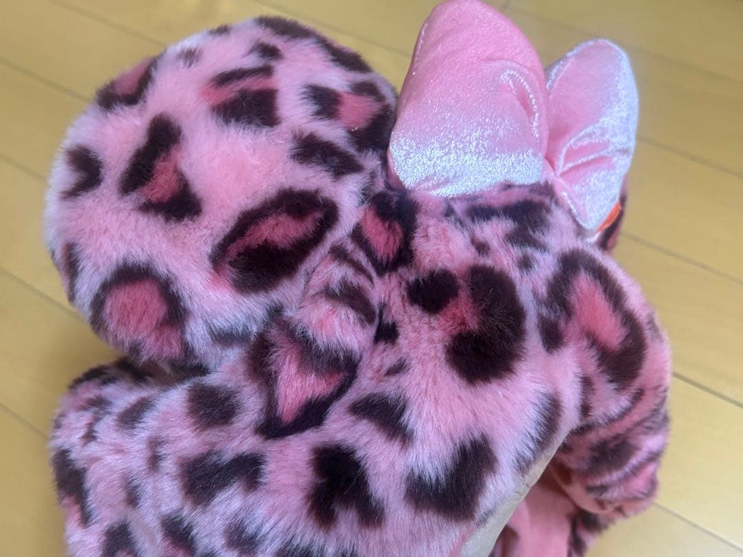 ディズニー ファンキャップ ミニー 豹柄 ヒョウ柄 ピンク 平成 廃盤 レア