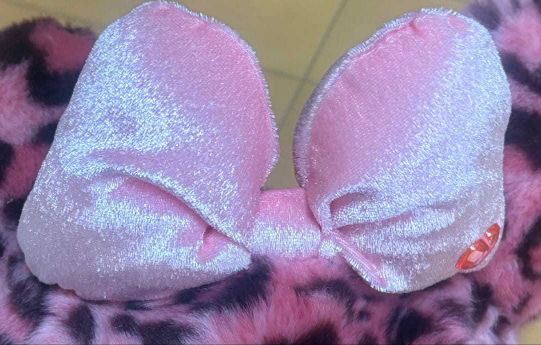 ディズニー ファンキャップ ミニー 豹柄 ヒョウ柄 ピンク 平成 廃盤 レア