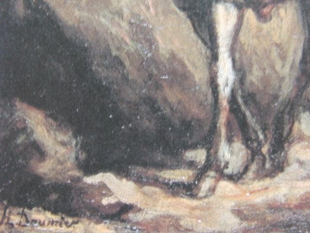 オノレ・ドーミエ、山中のドン・キホーテ、希少な額装用画集より、新品高級額装付