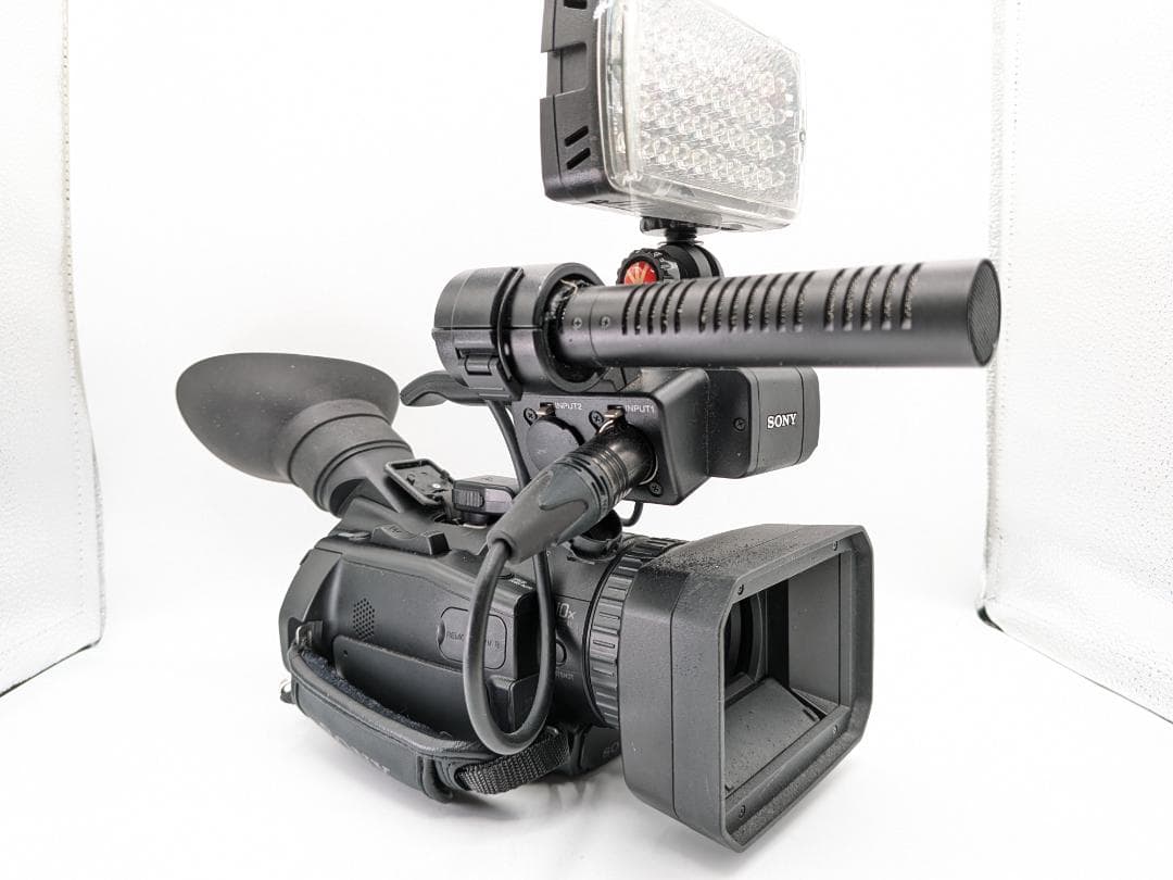 【動作〇】SONY ビデオカメラ HXR-NX70J ケース ライト付