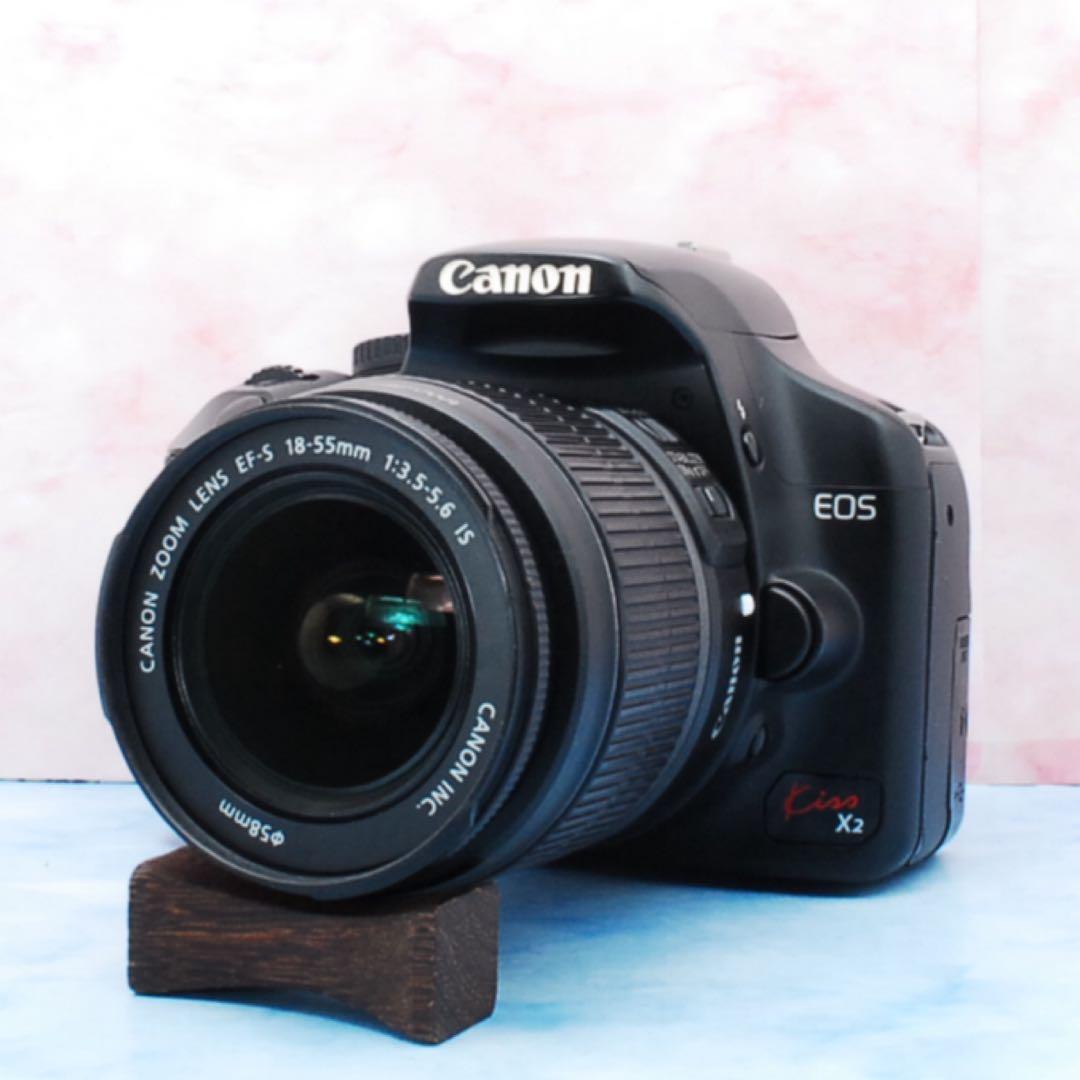 Canon Kiss X2✨手ぶれ補正✨一眼レフカメラ✨美品＆ショット数少