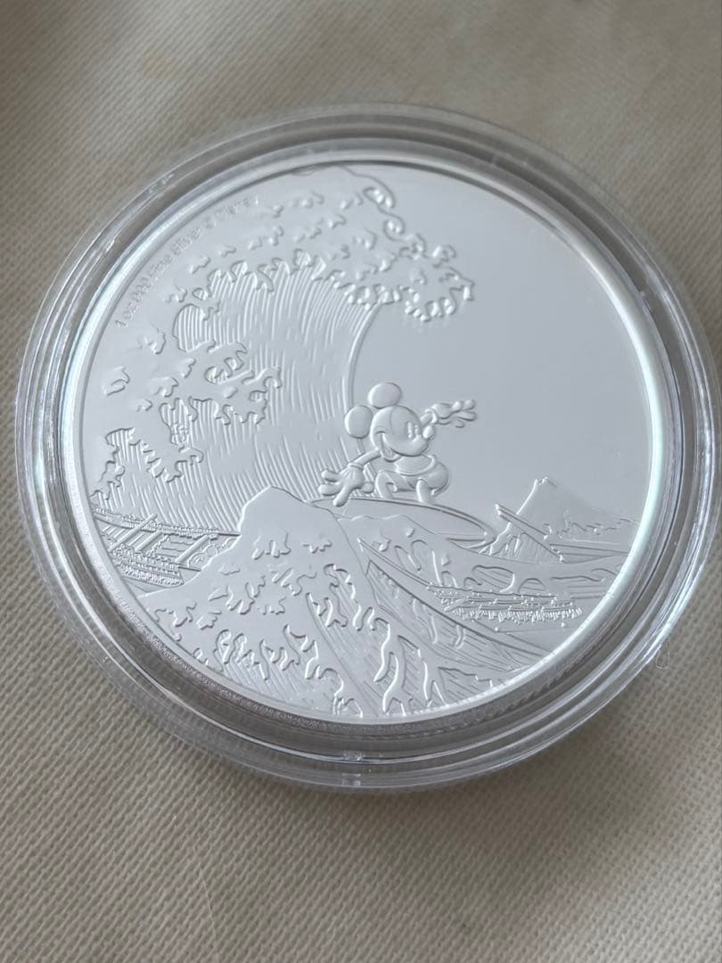 純銀 メダル ディズニー ミッキー&北斎 1オンス 銀貨 - メルカリ