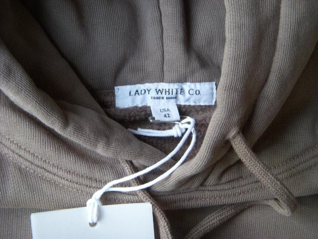 トップス lady white co hoodie taupe XL