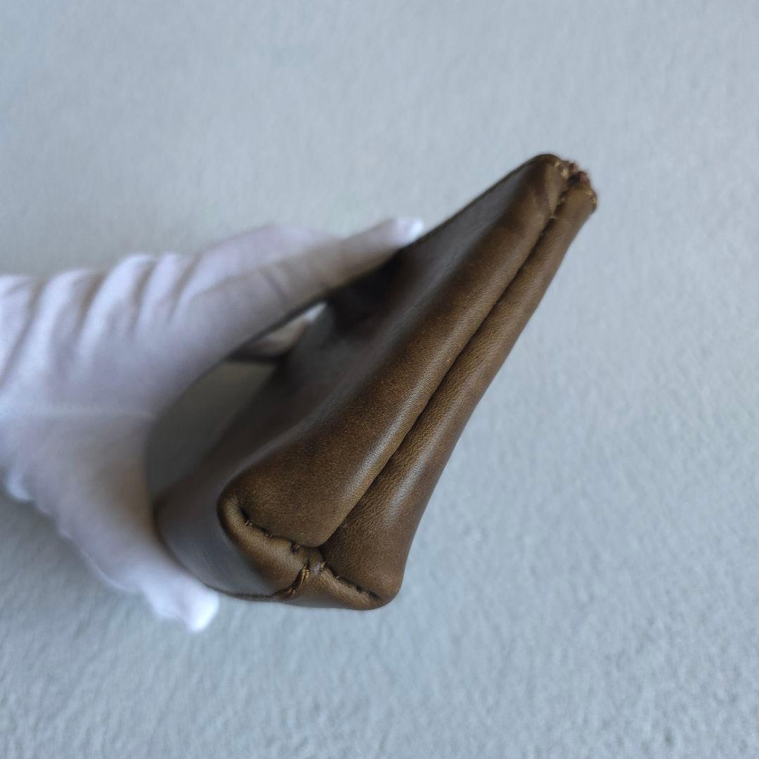 【新品・限定ローストグリーン】analogico 四角ポーチS 本革 アナロジコ