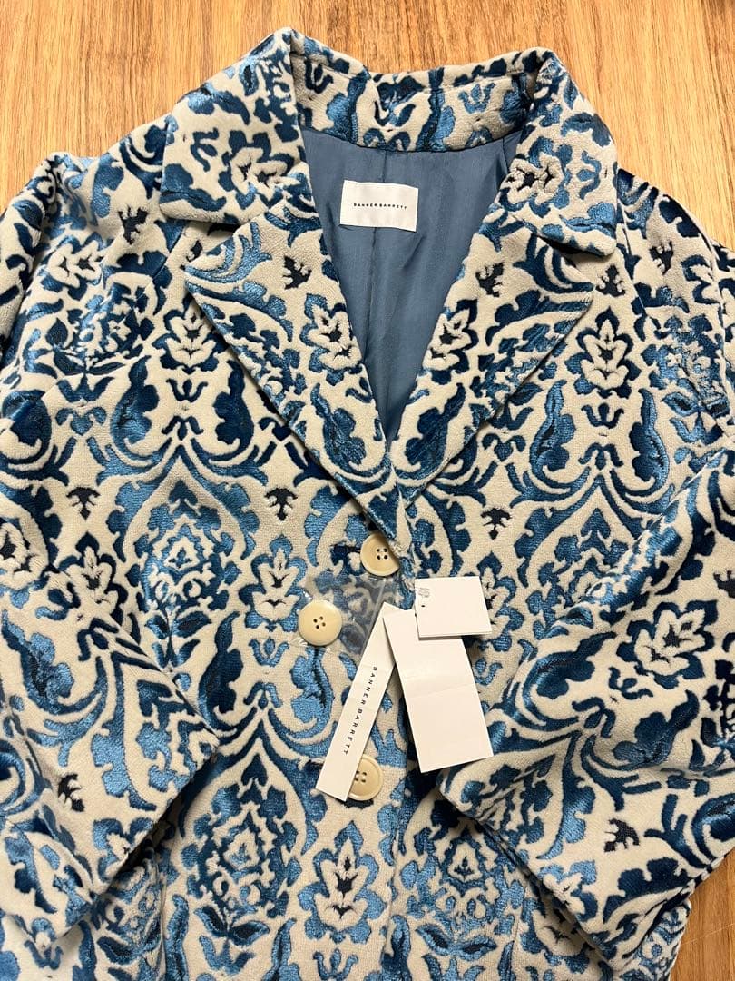 未使用◇Banner Barrett◇ジャガードコート◇ブルー◇定価74800円