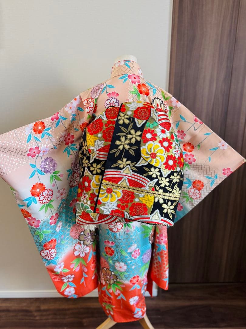 専用です★正絹　枝垂れ桜の華やかな7歳着物フルセット