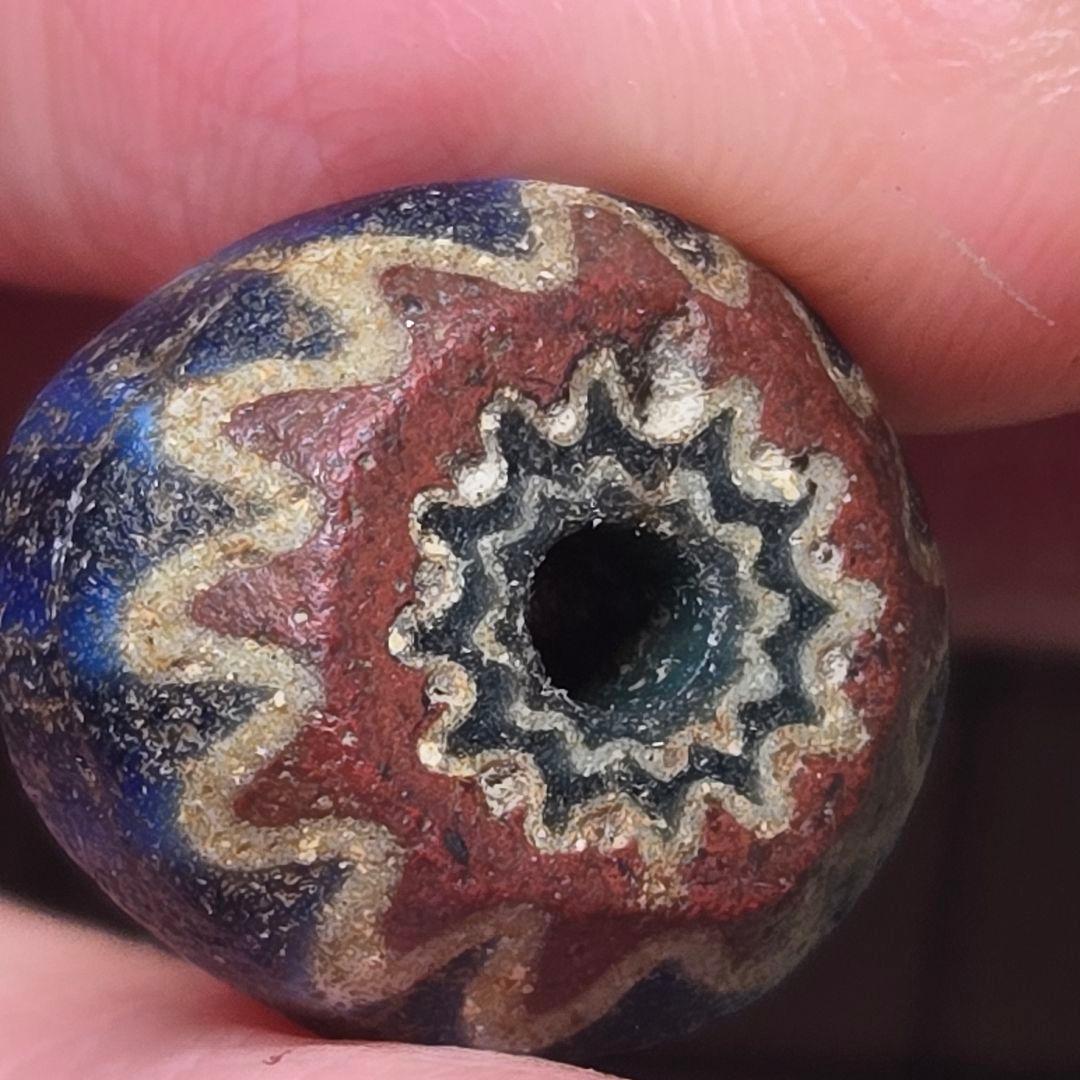 雰囲気抜群 中粒サイズ 7層シェブロンビーズ goro's等のカスタムに 7層