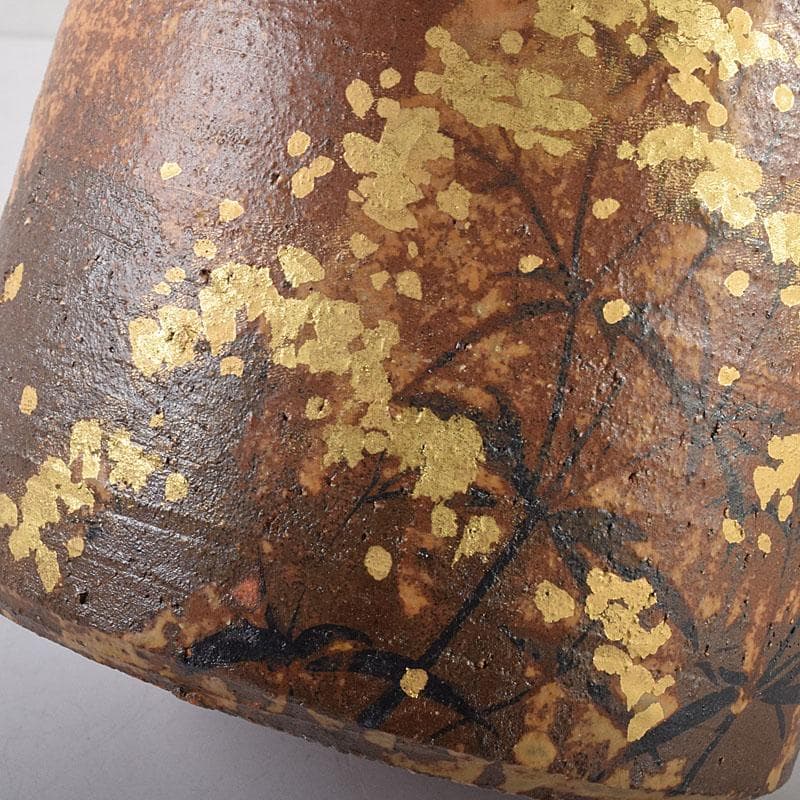 TM 様専用益子焼 吉川水城作 金彩草文水指 共箱 C 7968 - メルカリ