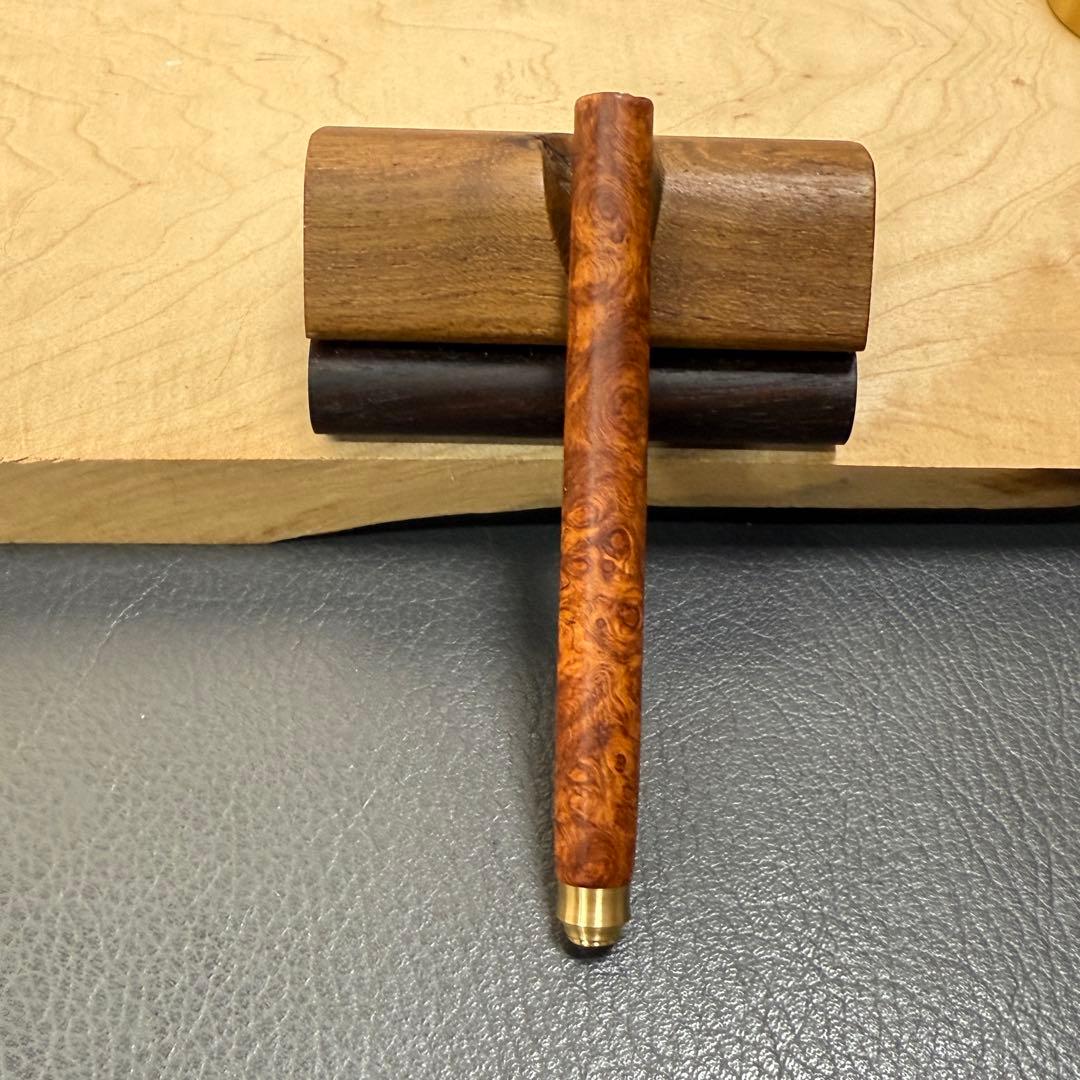 ◉プリンプリンω　147本花梨瘤PG-5用カスタム木軸　低重心ダブルR真鍮