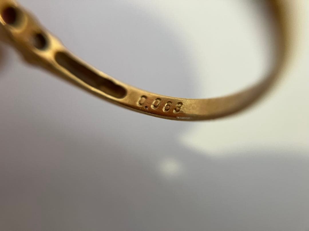 STAR JEWEWJRY K18リボンデザイン ルビー ダイヤモンド リング