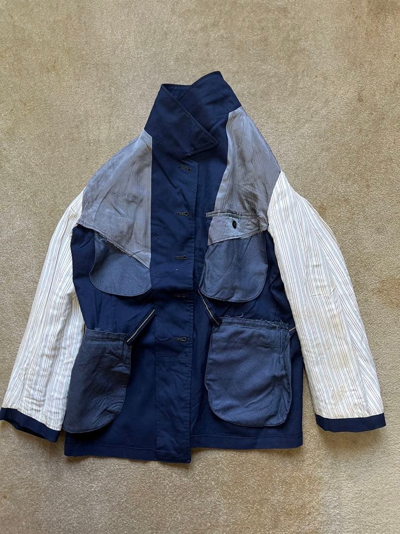 ワークジャケット 昭和レトロ 当時物 鉄道グッズ 制服 作業着 フランス