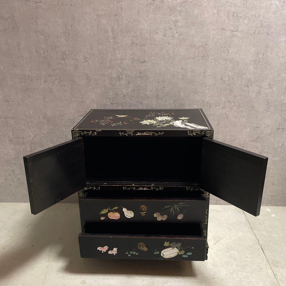 中国家具 キャビネット 花鳥図 ヴィンテージ チャイニーズ - メルカリ