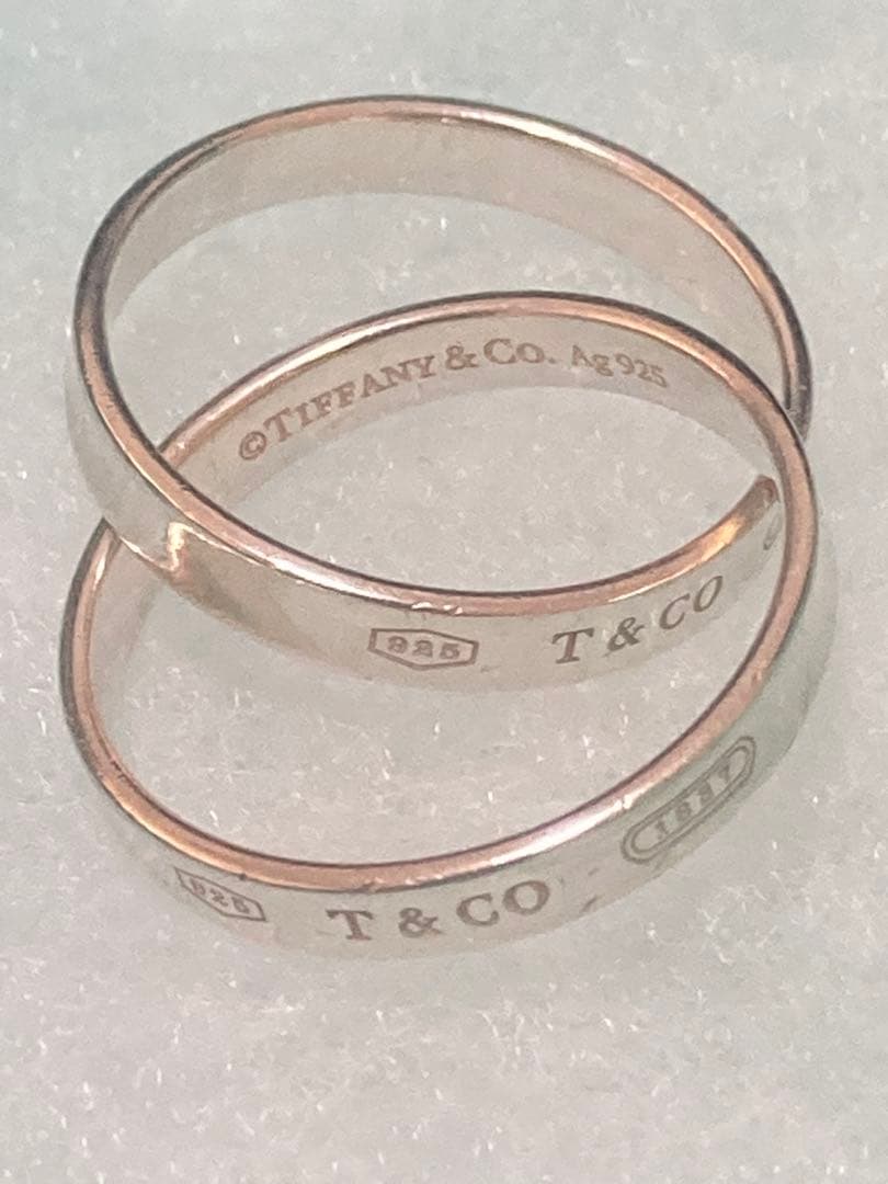 Tiffany & Co. インターロッキング2連リング シルバー925 19号