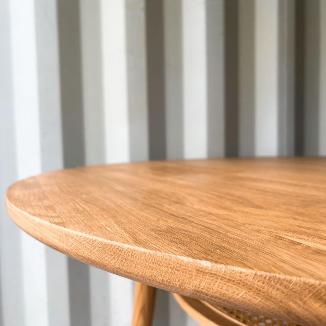 取付無料！ウニコ ソルク 北欧風天然木ラウンドダイニングテーブルΦ110✨