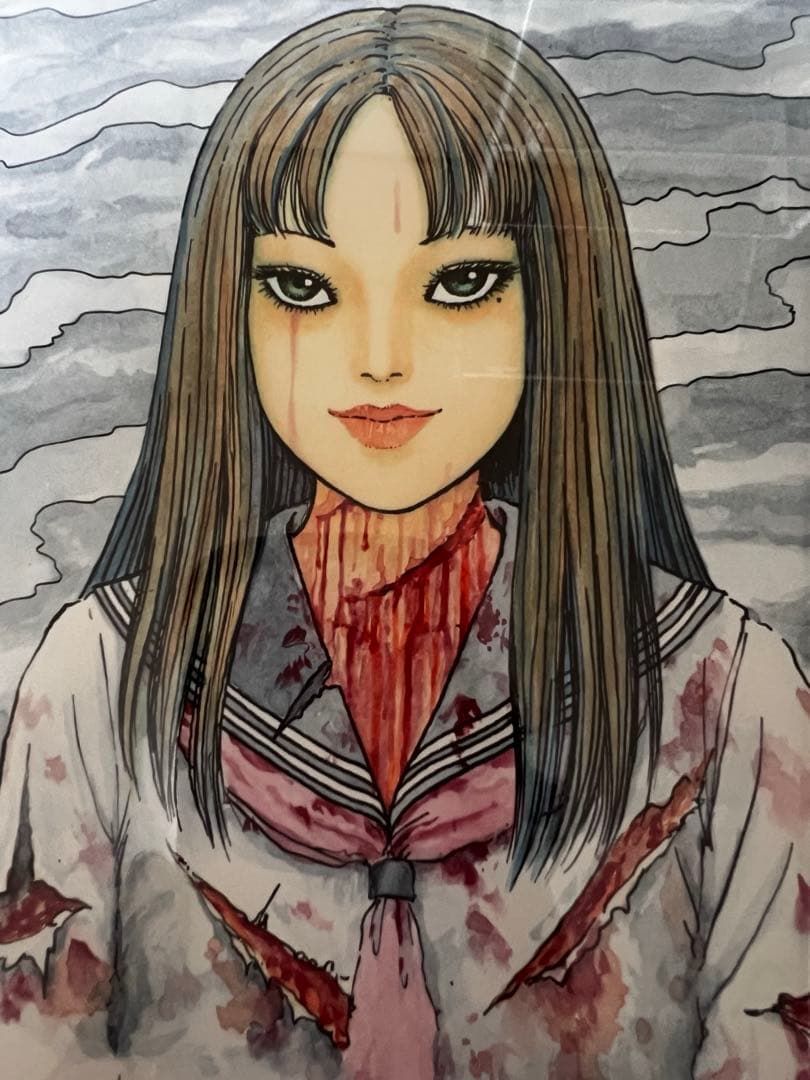 伊藤潤二　額付き複製原画　富江　100枚限定　正規品　直筆サイン入り