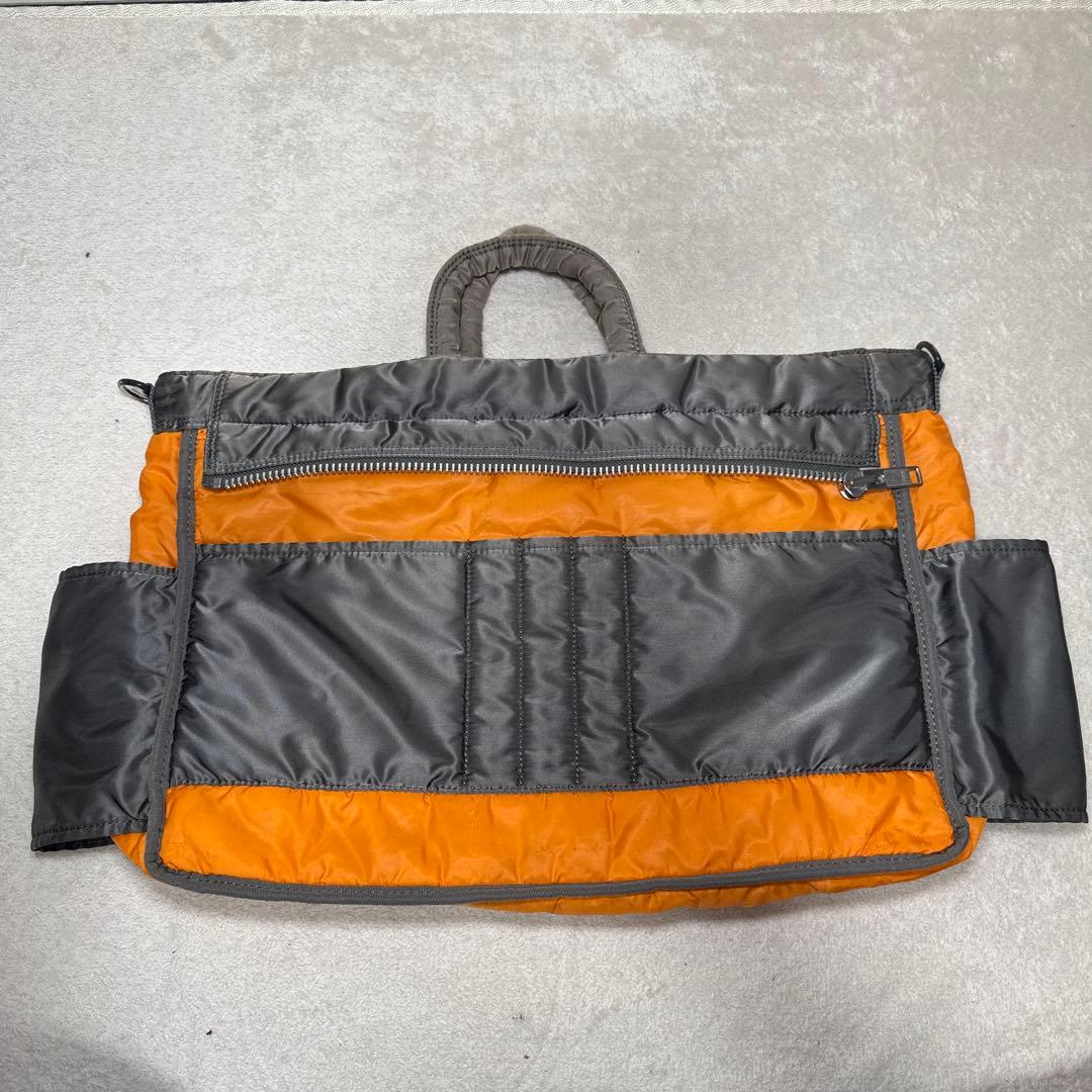 69 美品　ポーター　タンカー　ビジネスバッグ　2way グレー　シルバー