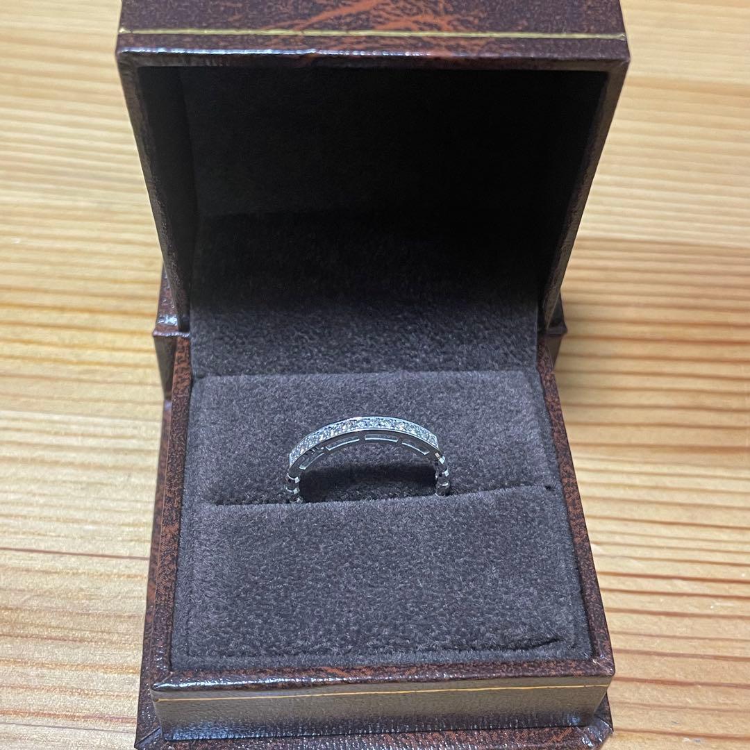 Pt950 刻印 ダイヤ0.15ct 総重量2.0g形状記憶リング