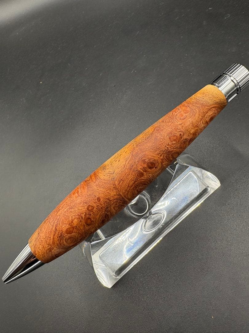 539上杢 花梨 紅白 瘤杢 木軸ペン ボールペン 太軸