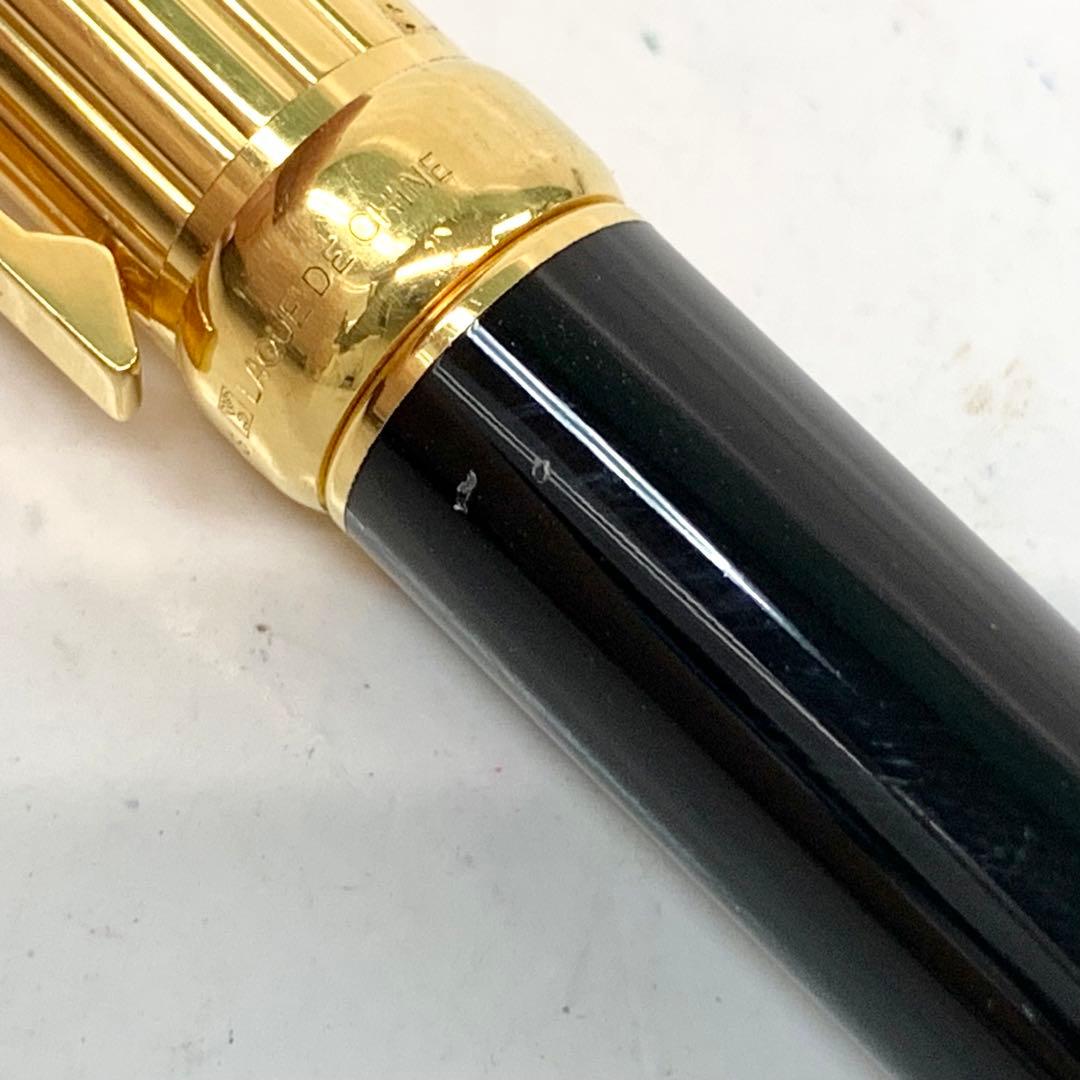 エステーデュポン 18金 万年筆 ゴールド ブラック 0821-S3549h