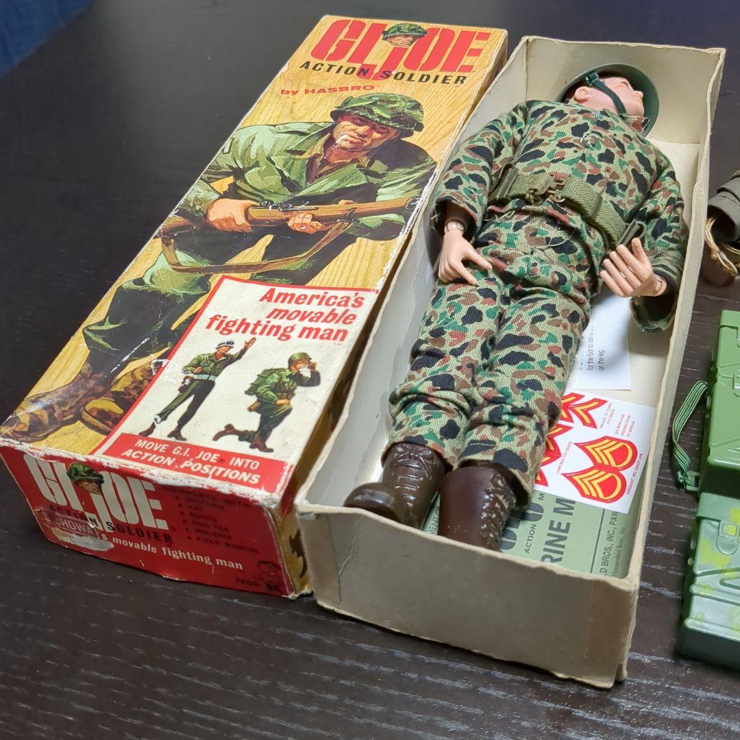 60年代ハスブロ GIJOE （giジョー）箱付き 通信器 背嚢 ポンチョなど