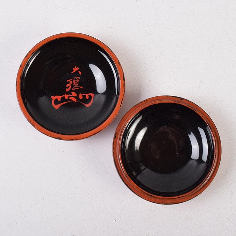 茶道具　根来塗　時代根来　香合　大徳寺大綱和尚極め書　V　R9259