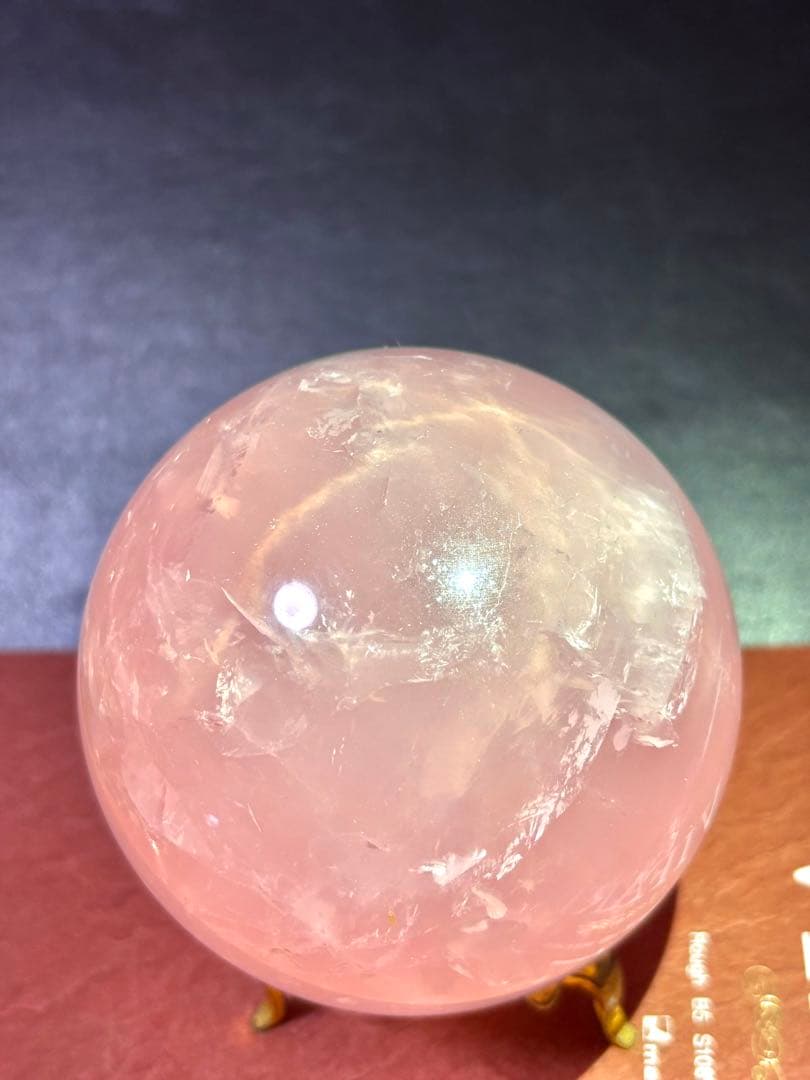 【希少高品質】大きめ スターローズクォーツ 91mm スフィア 丸玉 1.1kg