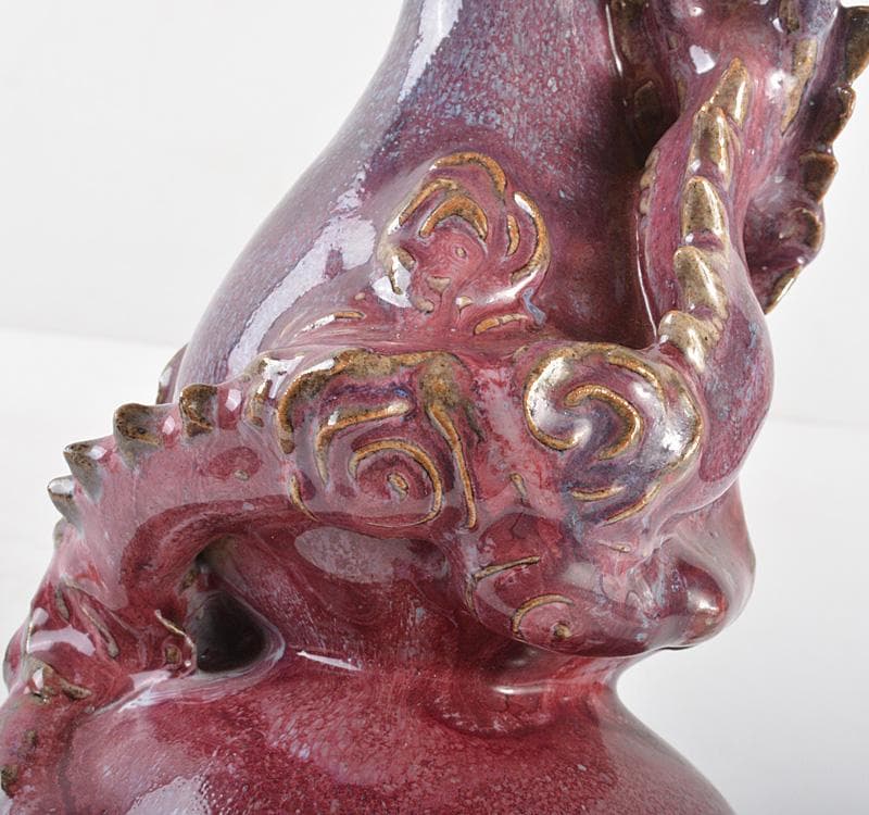 中国　窯変釉　龍文葫蘆瓶　V　R5184