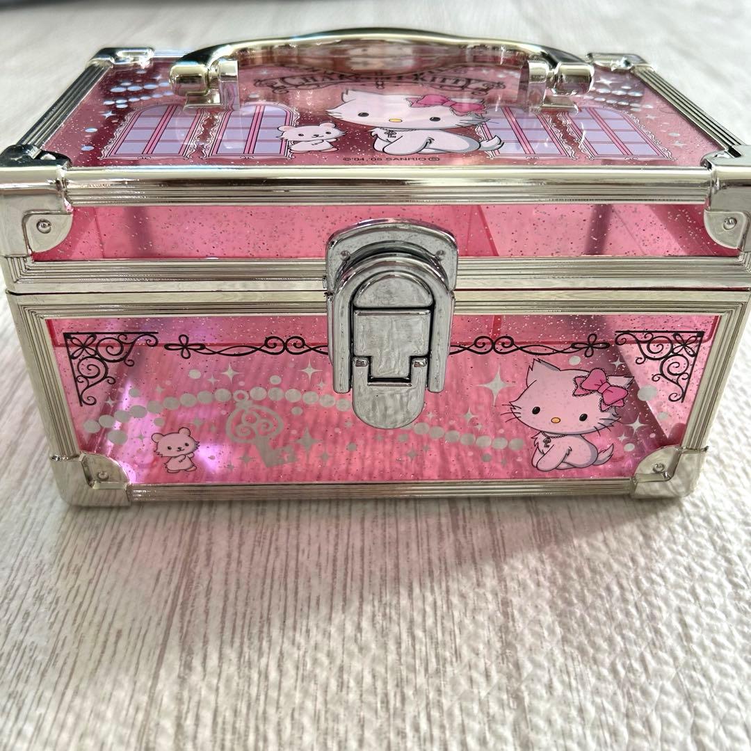 レア✨チャーミーキティ バニティケース 2005 レア ピンク ラメ　平成レトロ
