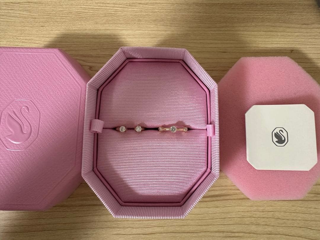 スワロフスキー　コンステラダブルリング　ゴールド　52