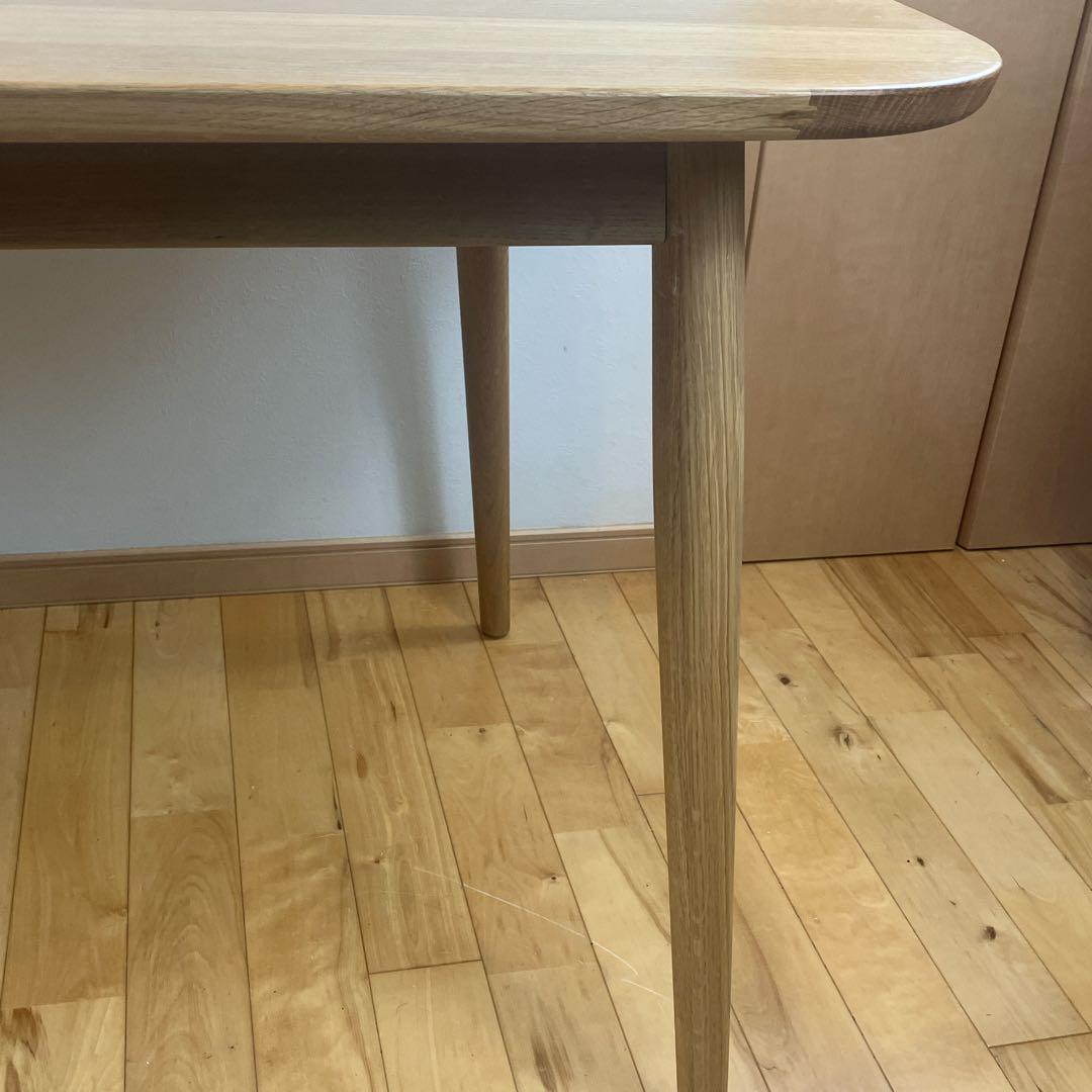 美品　廃盤　無印良品　オーク材　丸脚　ダイニングテーブル　幅150㎝