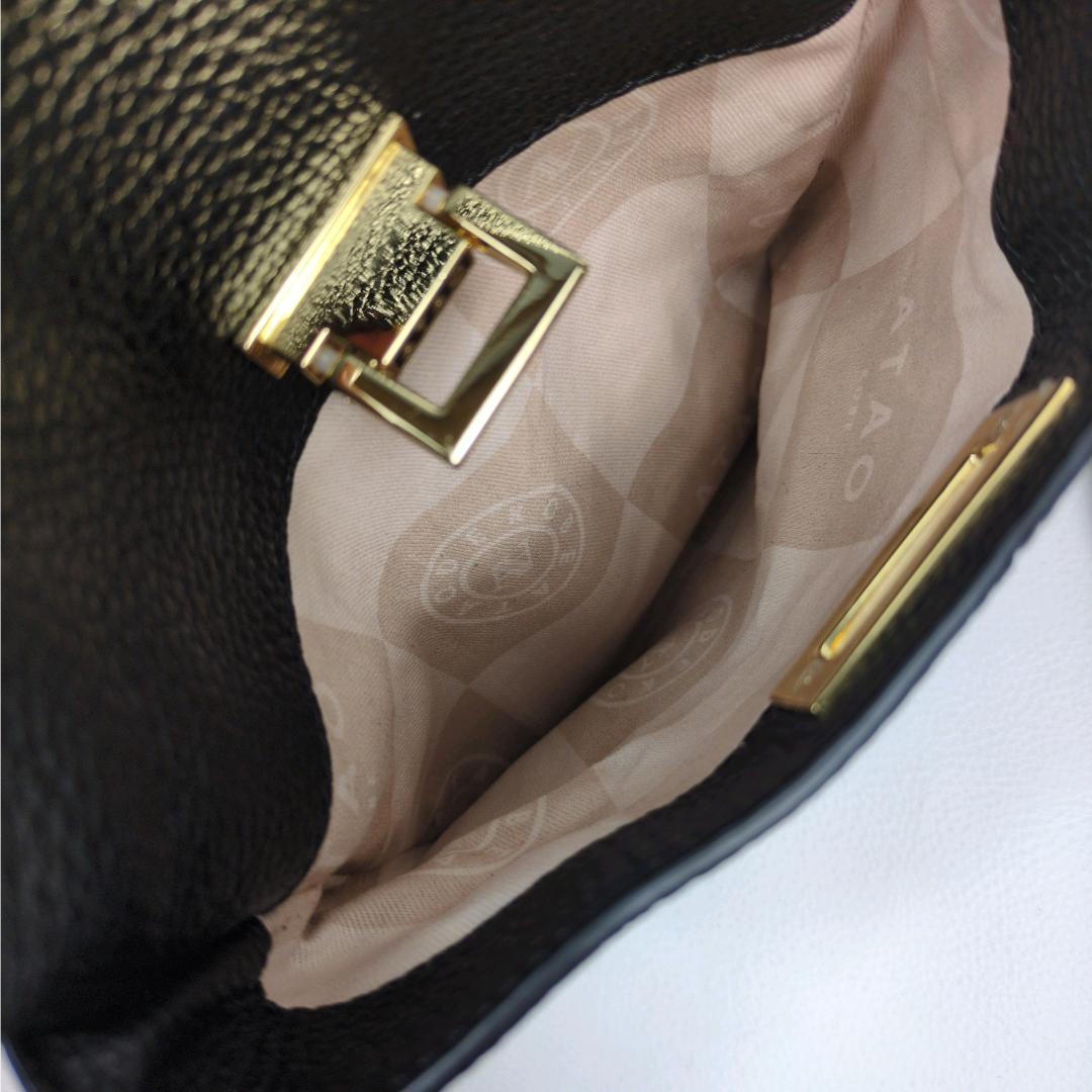 美品 ATAO アタオ ホリデー ショルダーバッグ ハンド ブラック 2way