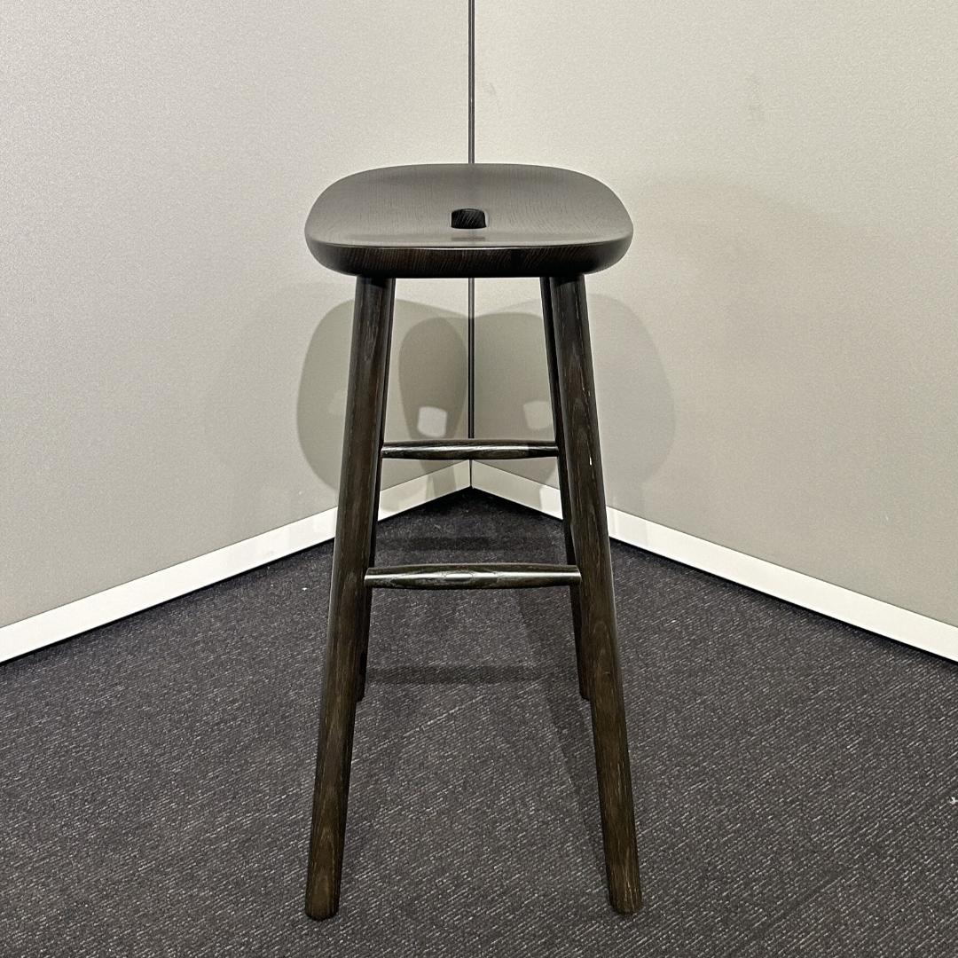 マルニ木工　T＆O　O2スツールMid　ナチュラルブラック　木製カウンターチェア