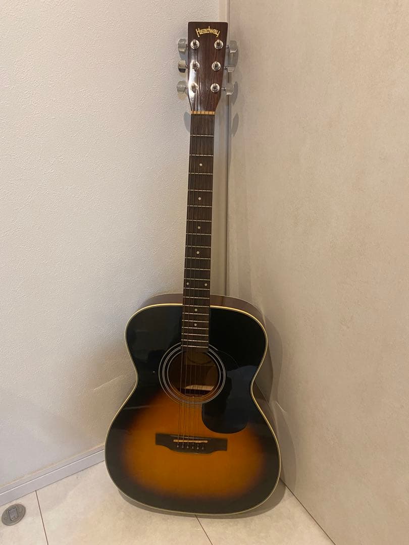 美品 HCF-18 ヘッドウェイ アコースティックギター サンバースト ケース付