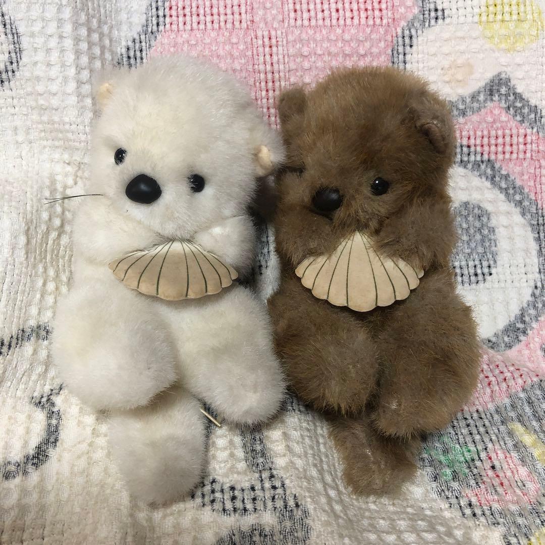 昭和レトロ　ヴィンテージ ファースト社　ラッコ　ぬいぐるみ　2コ　中古品