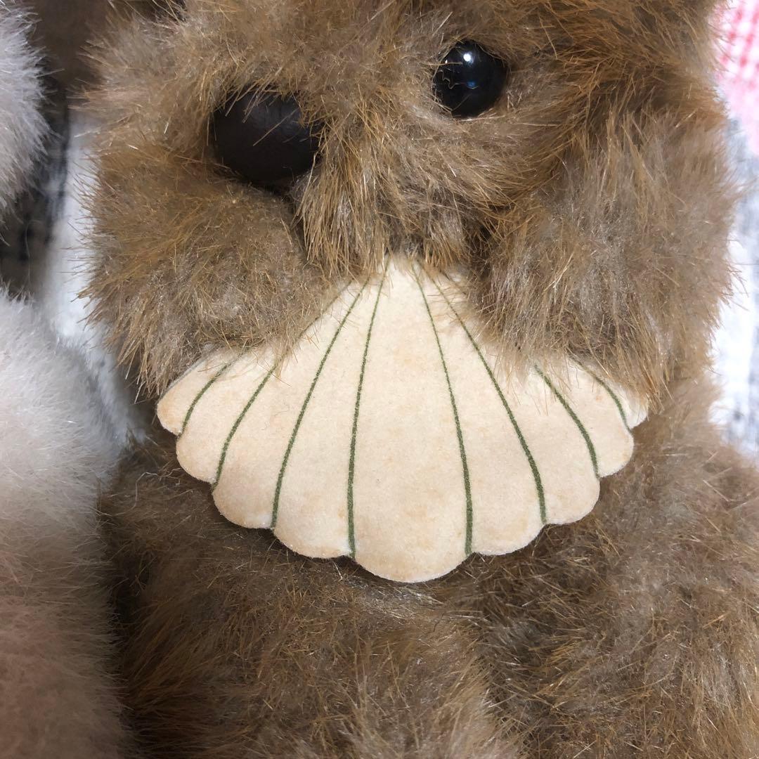 昭和レトロ　ヴィンテージ ファースト社　ラッコ　ぬいぐるみ　2コ　中古品