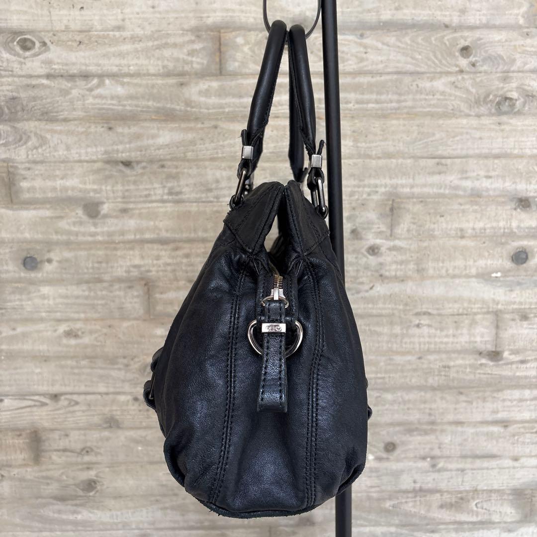 DIESEL ディーゼル　ハンドバック 　ショルダーバック　レザー　黒