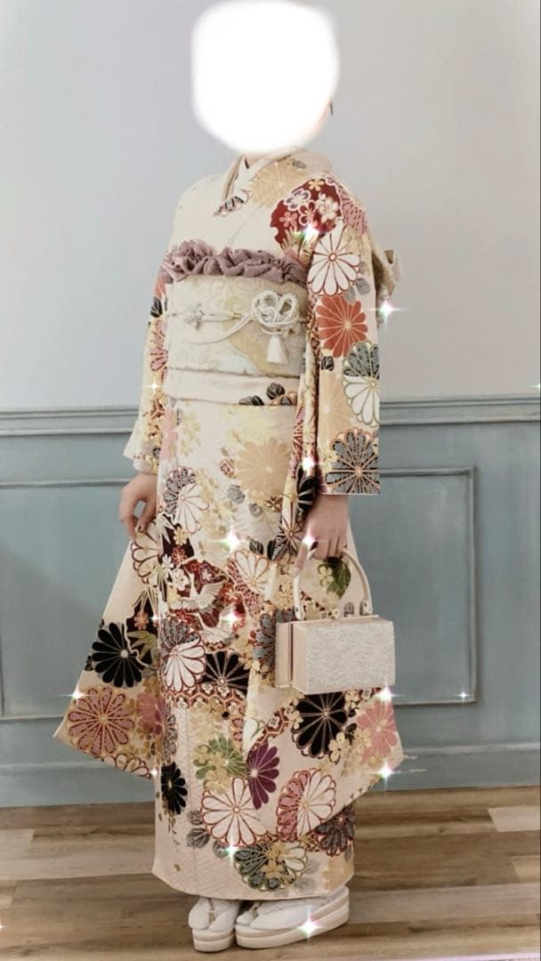 振袖フルセット➕袴 着物 刺繍 袴 3点 セット 二尺袖 小振袖 中振袖 女性 卒業式 袴セット