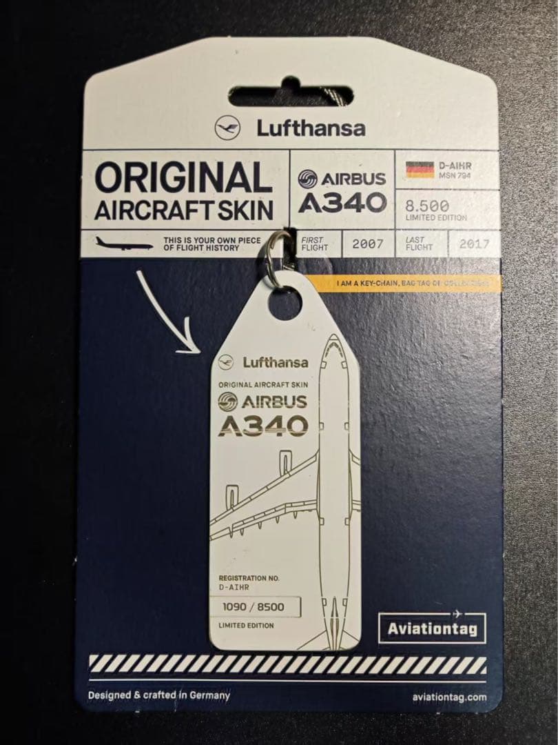 LH ルフトハンザ航空 Aviationtag A340-600 白色 LH ルフトハンザ航空 Aviationtag A340-600 白色 LH ルフトハンザ航空