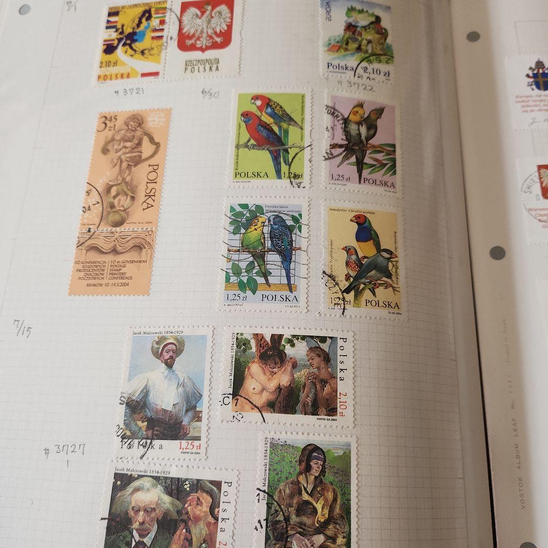 ポーランド 使用済み切手5冊