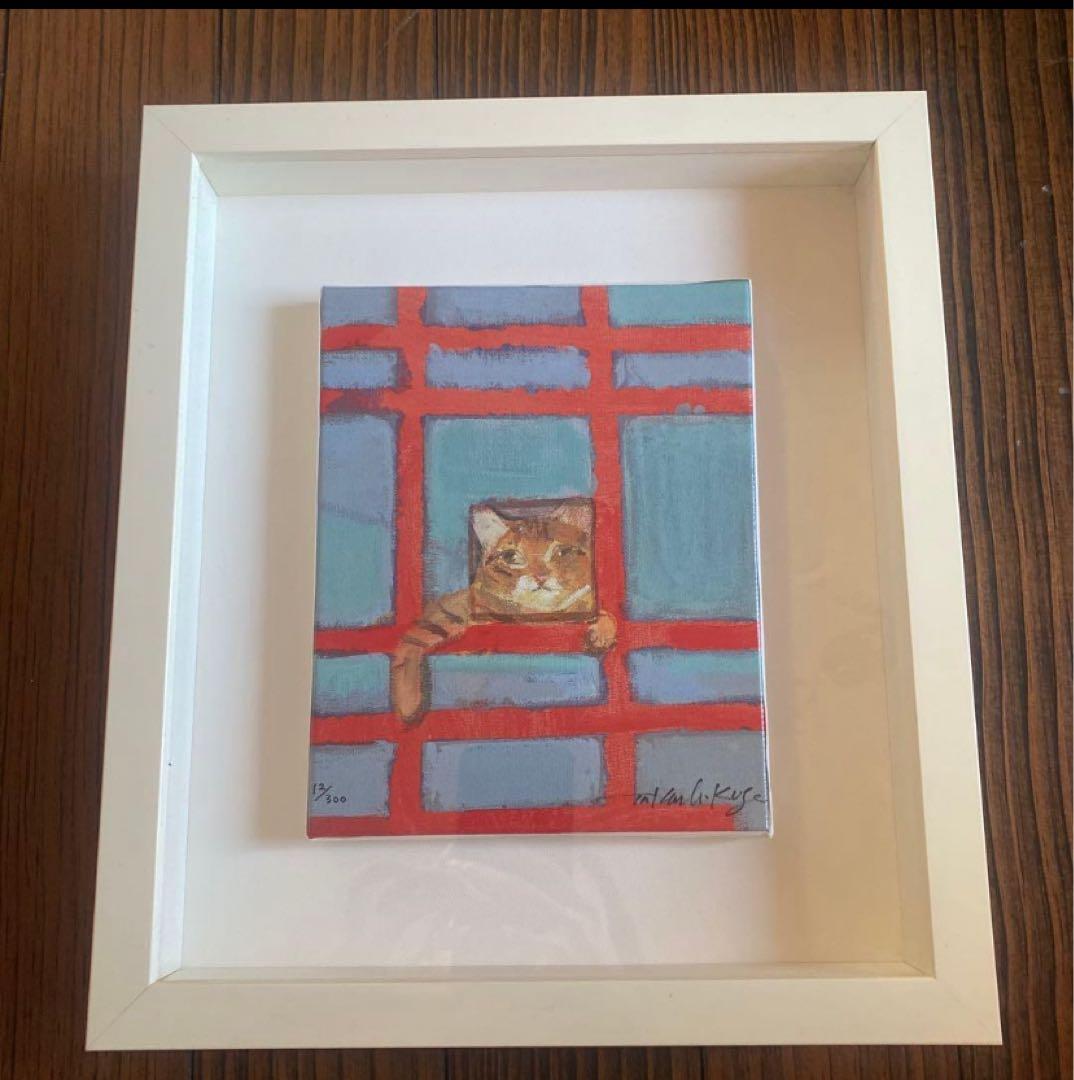 猫　絵画　久下貴史　格子に囲まれたシゲオならぬバロン G.Itoya B1階 第25回 久下貴史個展 「あっちの猫、こっちの猫」 9月6日