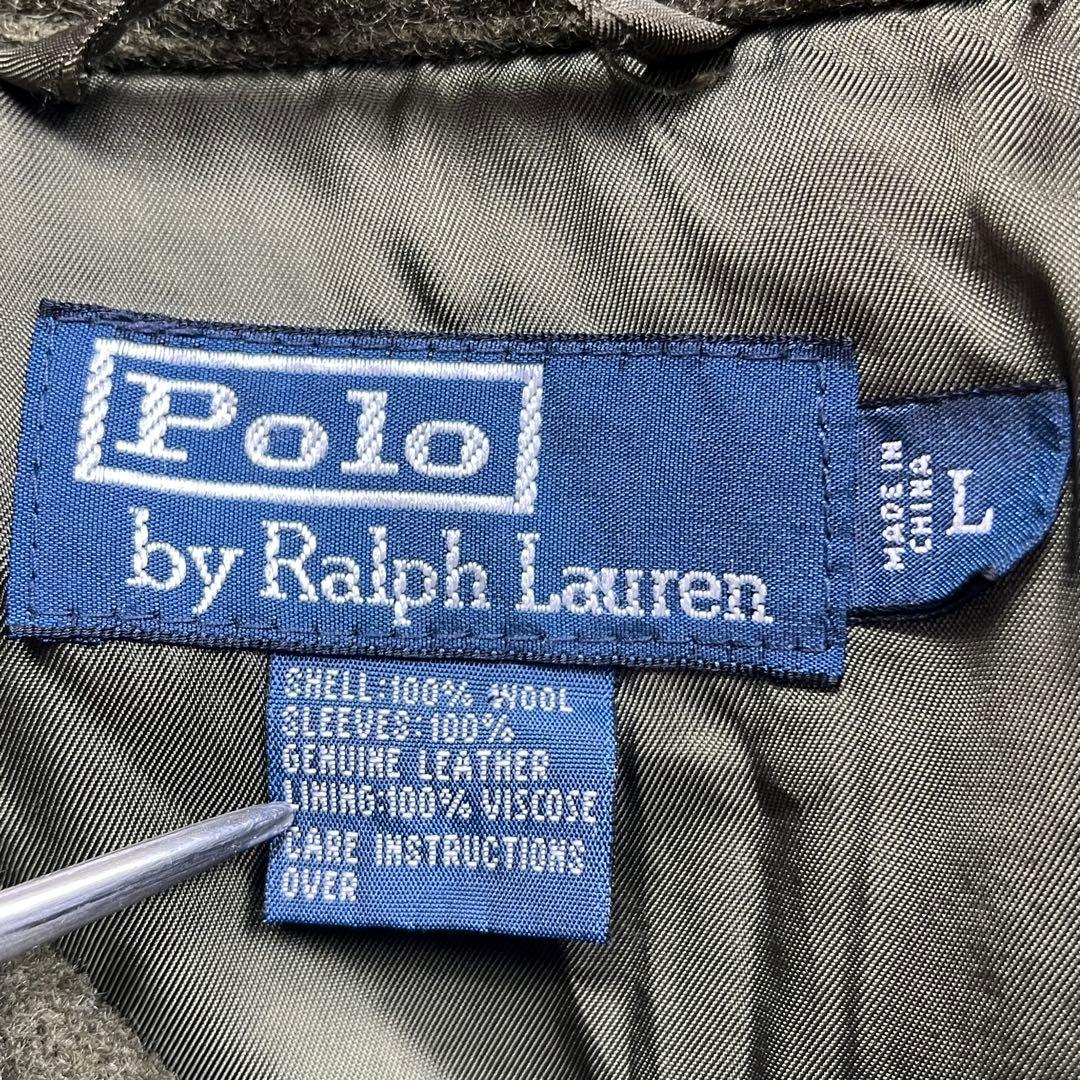 Polo by Ralph Lauren レザー ウール ハンティングジャケット