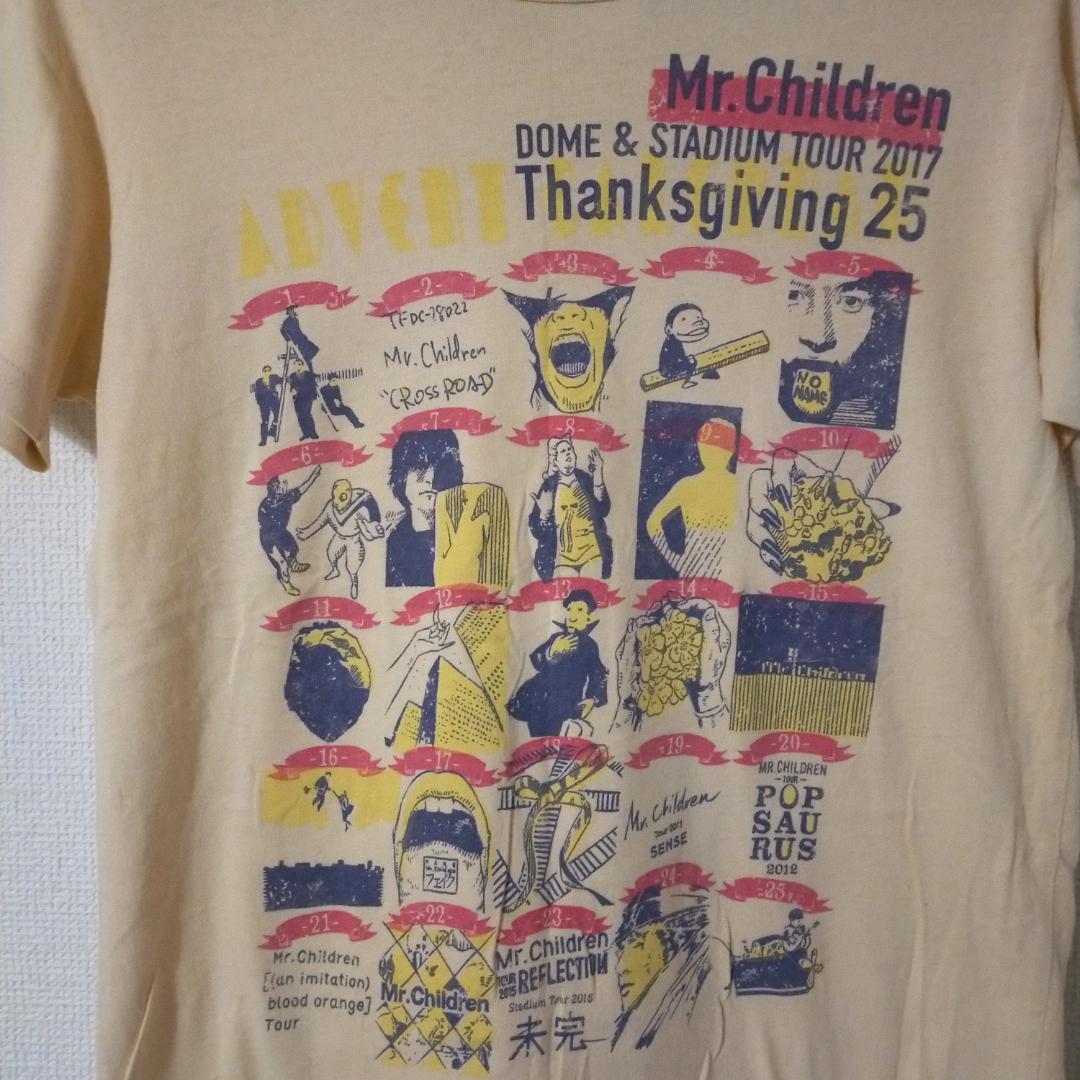 Mr. children ミスチル Tシャツ 25周年 シングル一覧 S 黄 - メルカリ