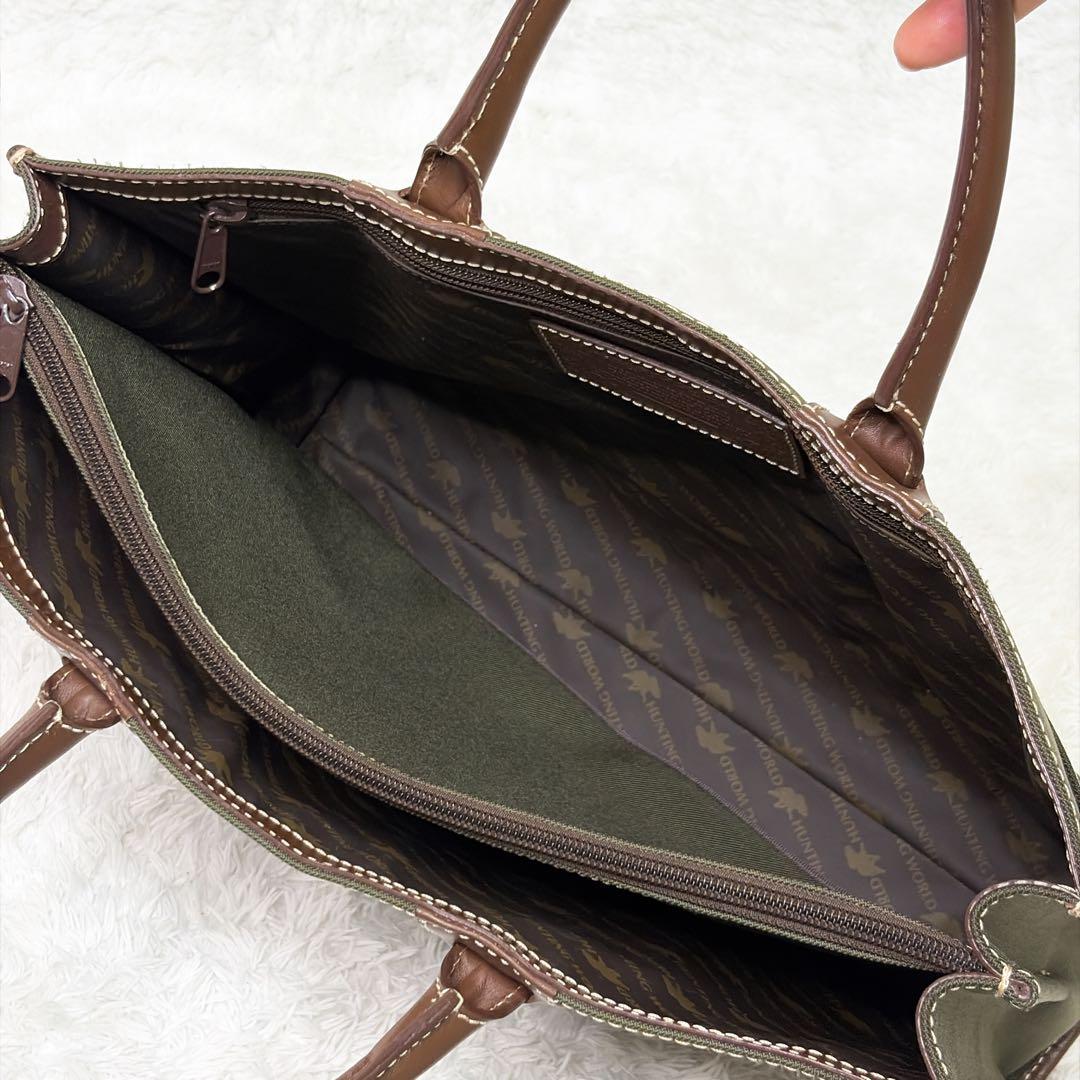 ハンティングワールド ビジネスバッグ トートバッグ　大容量 3層 A4 PC