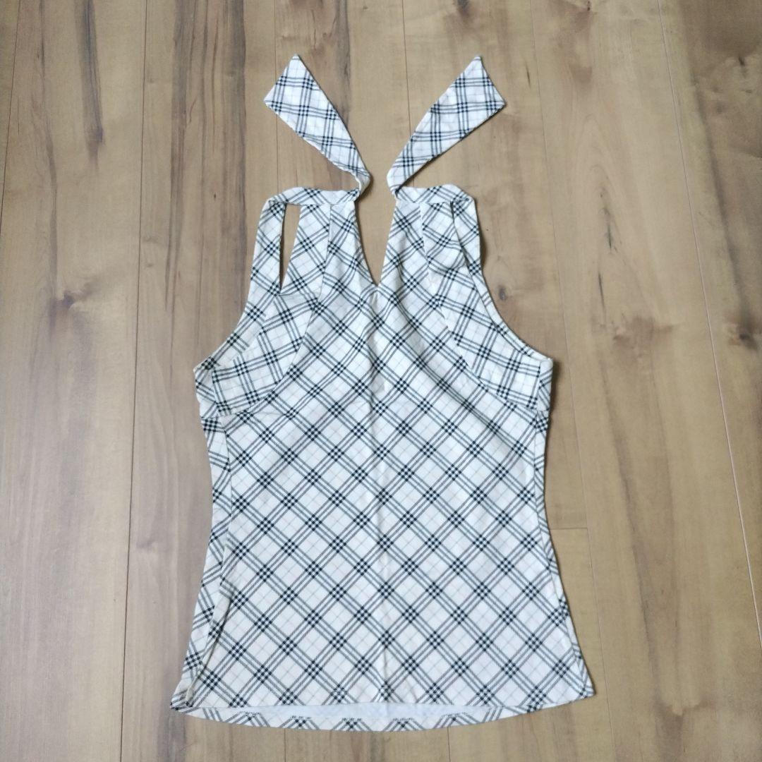 Burberry Blue Label　チェック柄 ホルターネックタンクトップ